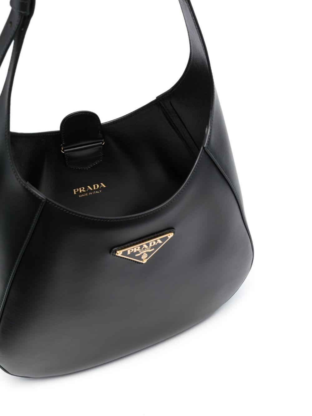 Prada Women Black Leather Shoulder Bag PRADA