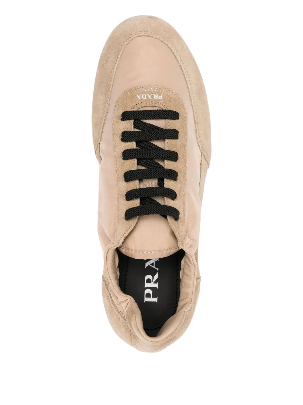 Prada Women Collapse Re-Nylon And Suede Sneakers PRADA