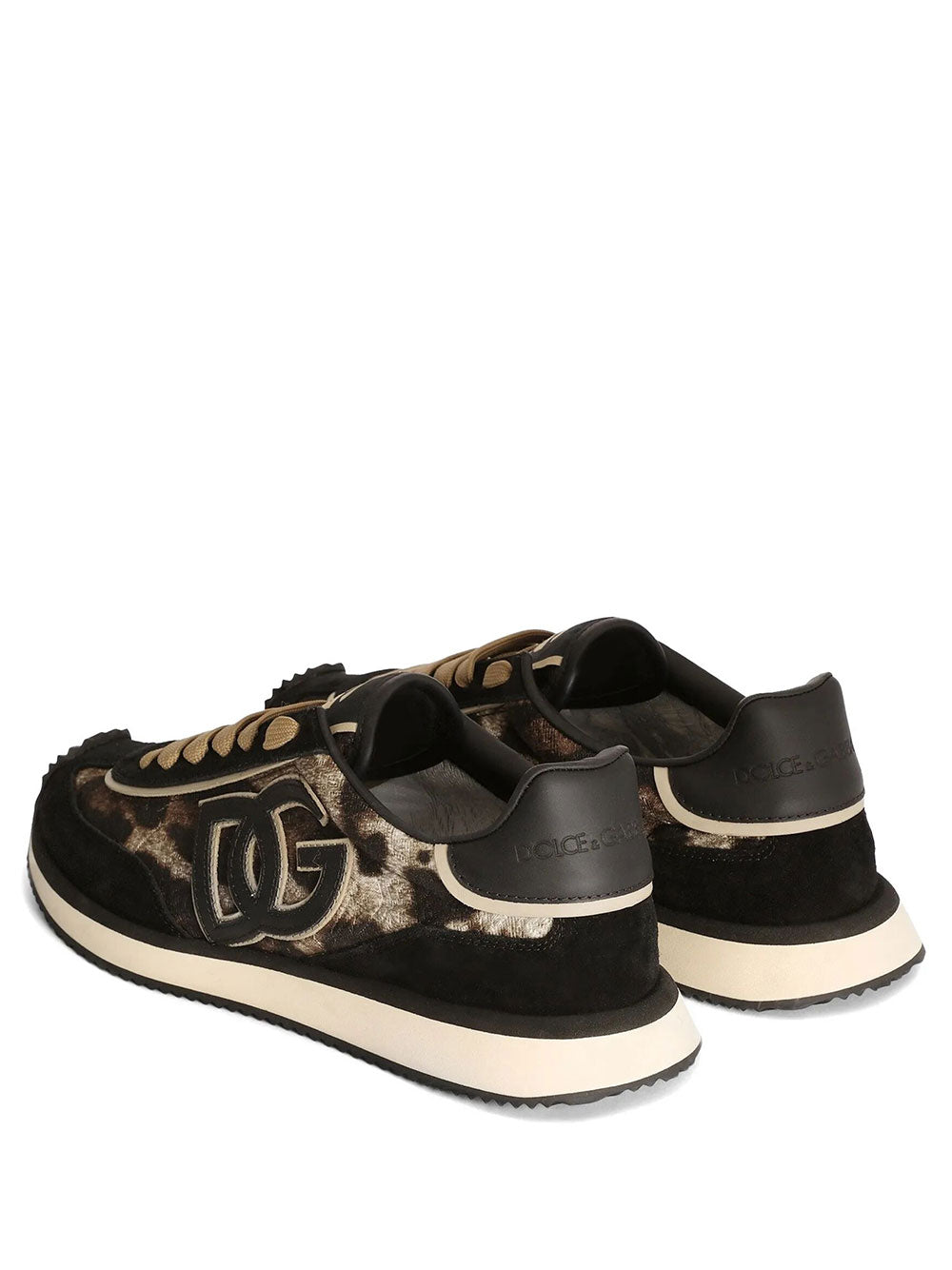 Dolce & Gabbana Women Sneakers Dg Cushion In Tessuto Stampa Leo DOLCE & GABBANA