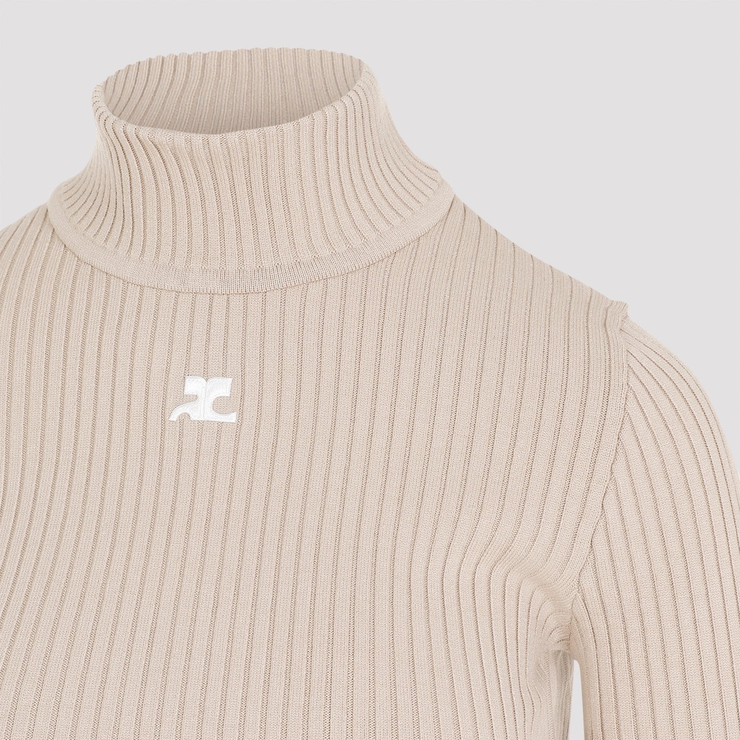 Courrèges Roll Neck Ribbed Jumper Women COURREGES