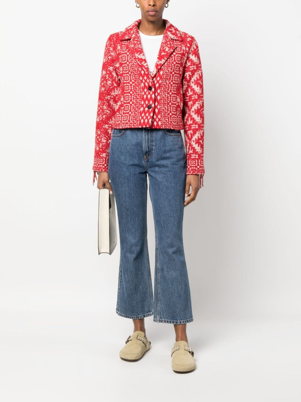 Forte_Forte Women Graphic-Print Fringe-Detail Jacket FORTE FORTE