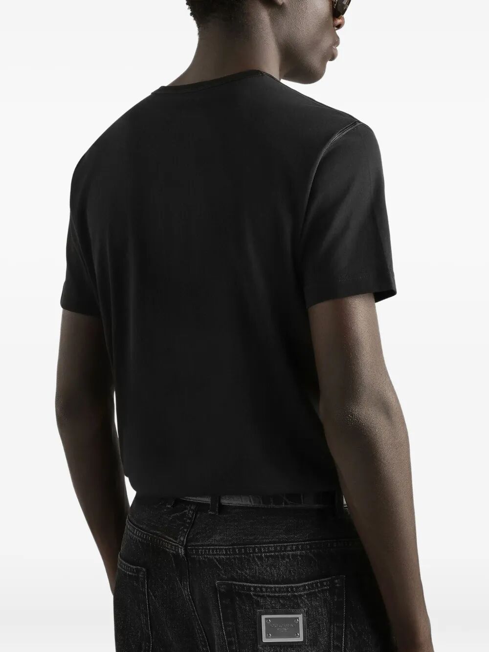 Dolce & Gabbana Men Cotton T-Shirt With Logo Crest DOLCE & GABBANA