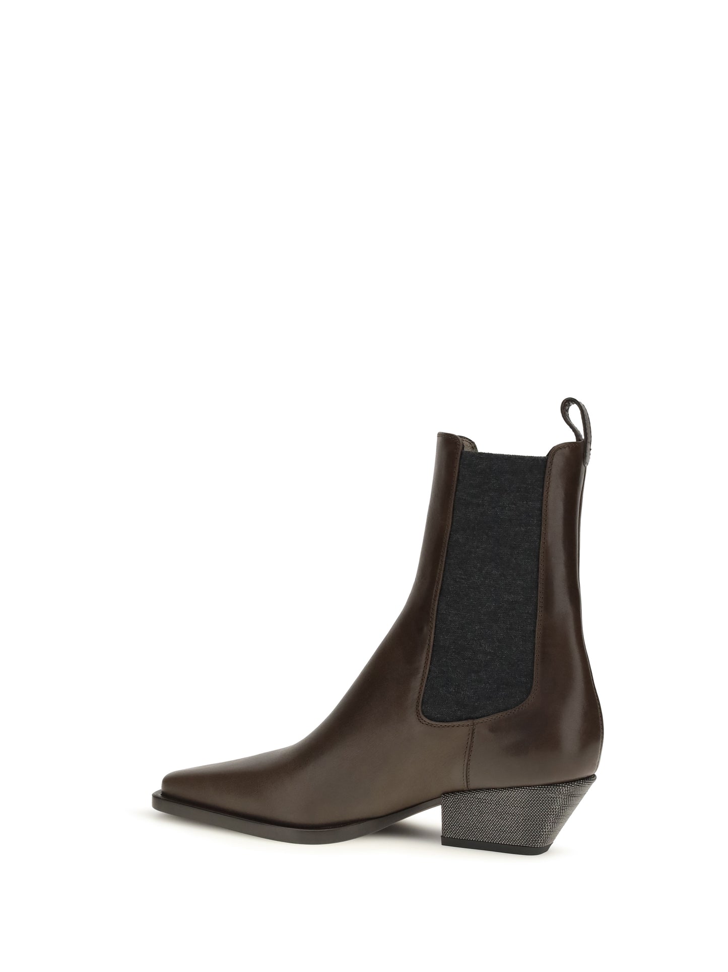 Brunello Cucinelli Women Leather Ankle Boots BRUNELLO CUCINELLI