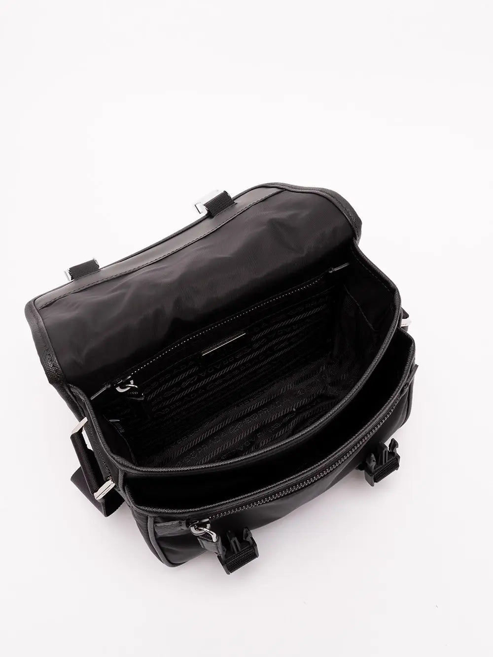 Prada Men Prada Men Re-Nylon And Saffiano Leather Shoulder Bag PRADA