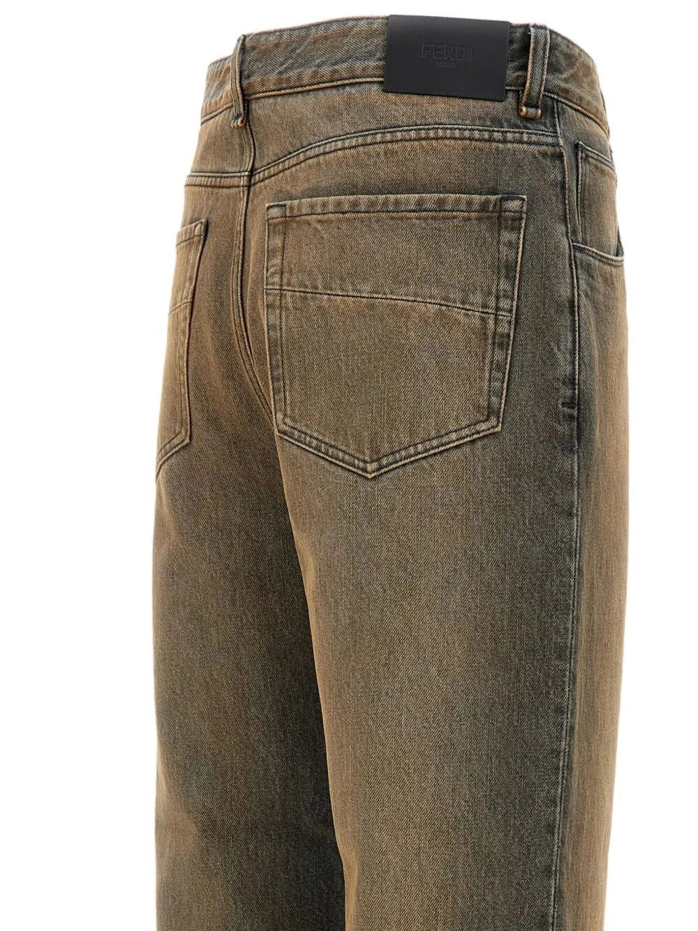 Fendi Men `Marble Overdye` Denim Pants FENDI