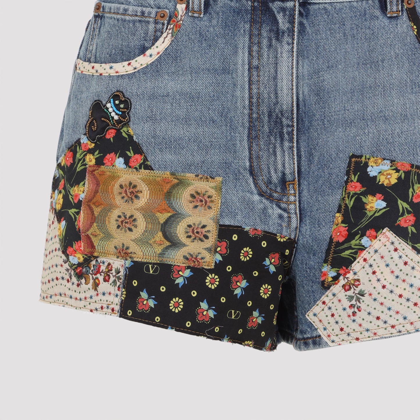 Valentino Patchwork Pants Women Women VALENTINO