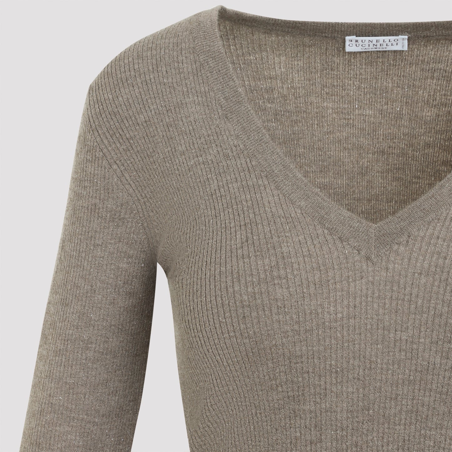 Brunello Cucinelli Ribbed V-Neck Sweater Women BRUNELLO CUCINELLI