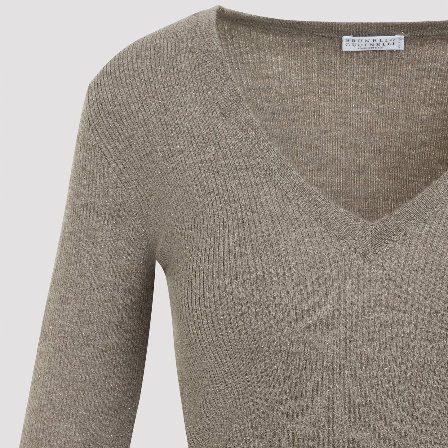 Brunello Cucinelli Ribbed V-Neck Sweater Women BRUNELLO CUCINELLI