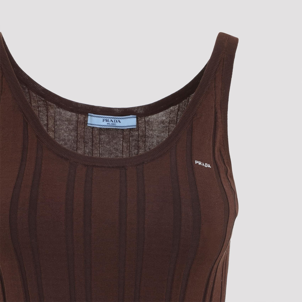 Prada Ribbed Knit Tank Top Women PRADA