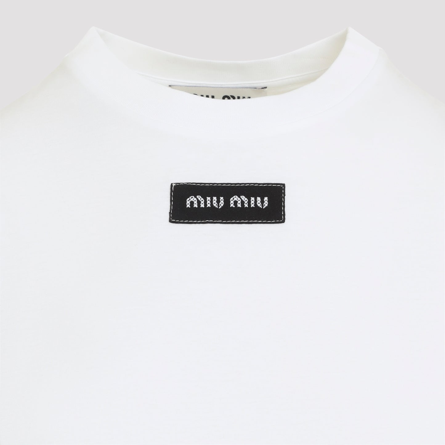 Miu Miu Logo Patch T-Shirt Women MIU MIU