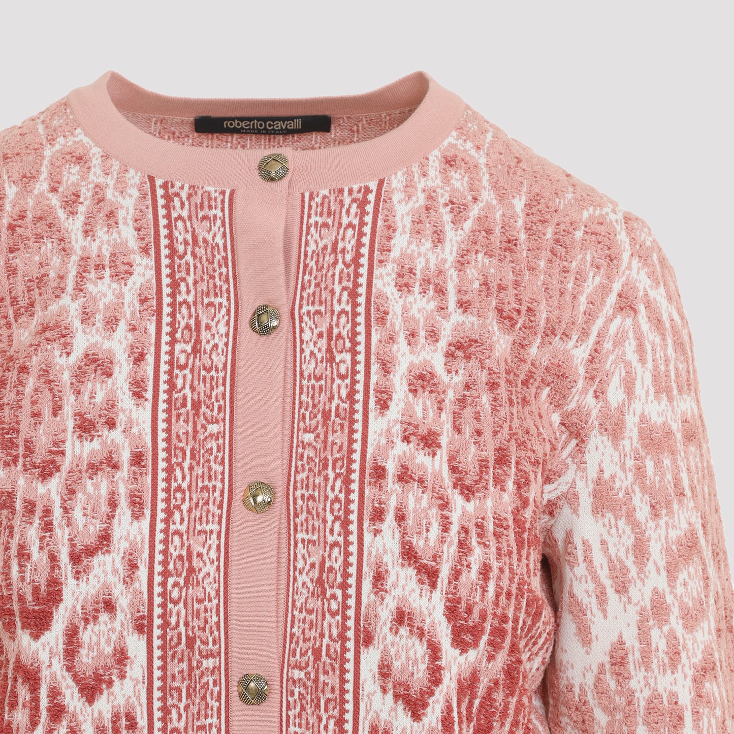 Roberto Cavalli Jaguar Print Cardigan Women