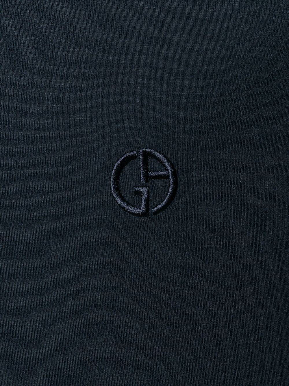 Giorgio Armani Men Stretch Viscose Jersey Crew Neck T-Shirt