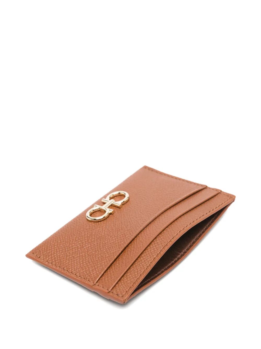 Ferragamo Women Hammered Leather Gancini Cardholder FERRAGAMO