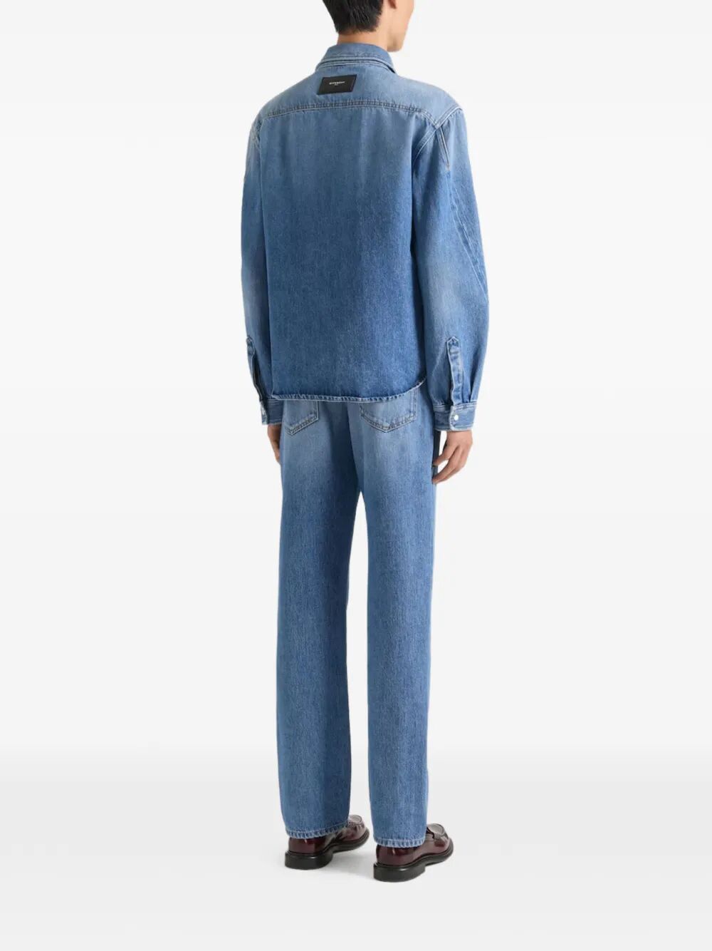 Givenchy Men Couture Seam Shirt In Shadow Washed Denim GIVENCHY