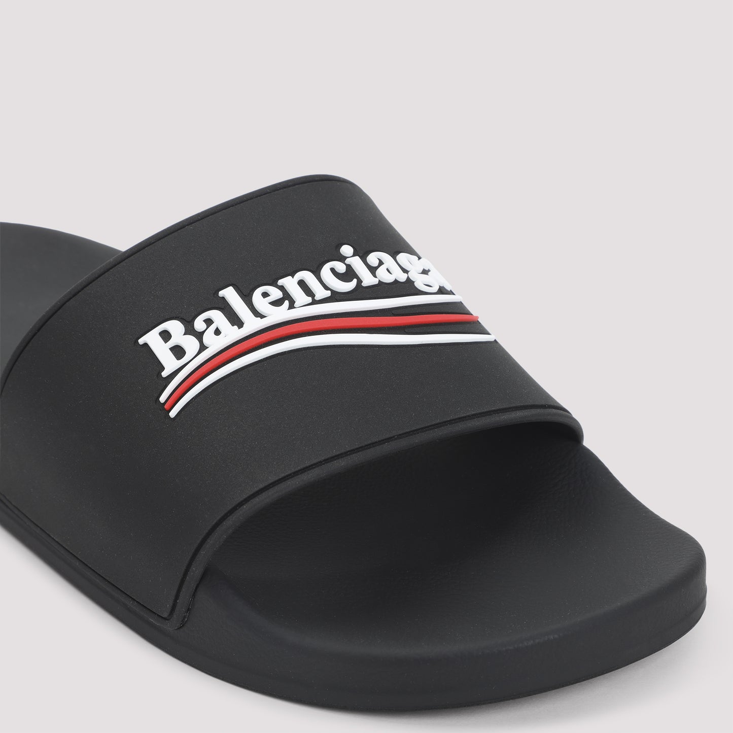 Balenciaga Pool Rubber Political Logo Slide Men BALENCIAGA