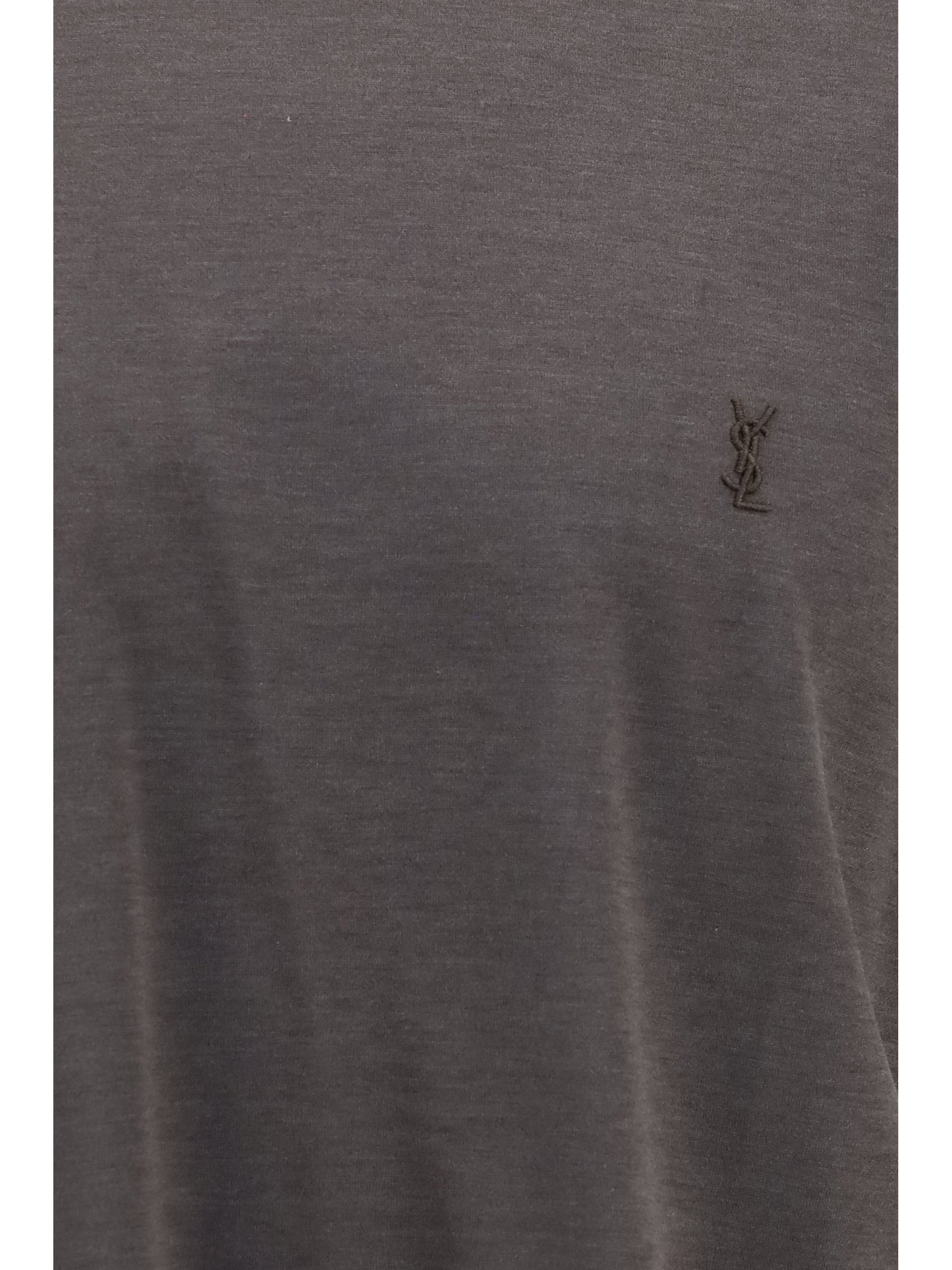 Saint Laurent Men Cassandre Silk And Cotton T-Shirt SAINT LAURENT