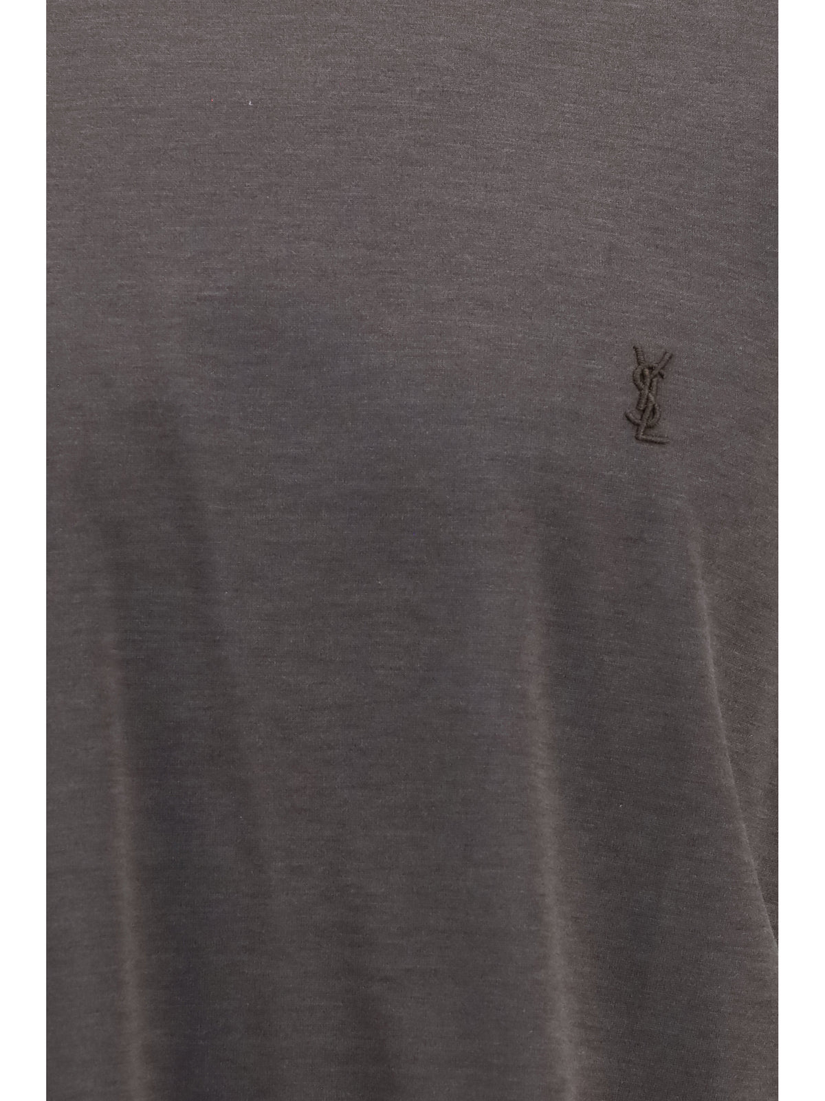 Saint Laurent Men Cassandre Silk And Cotton T-Shirt SAINT LAURENT