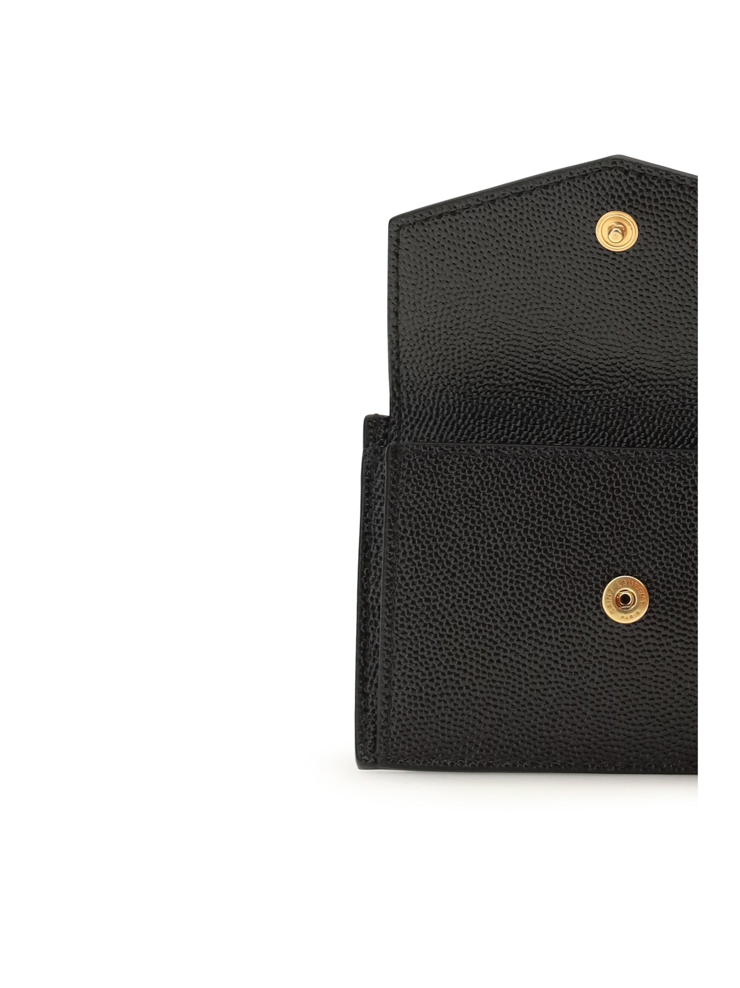 Saint Laurent Women Micro-Grain Leather Wallet SAINT LAURENT