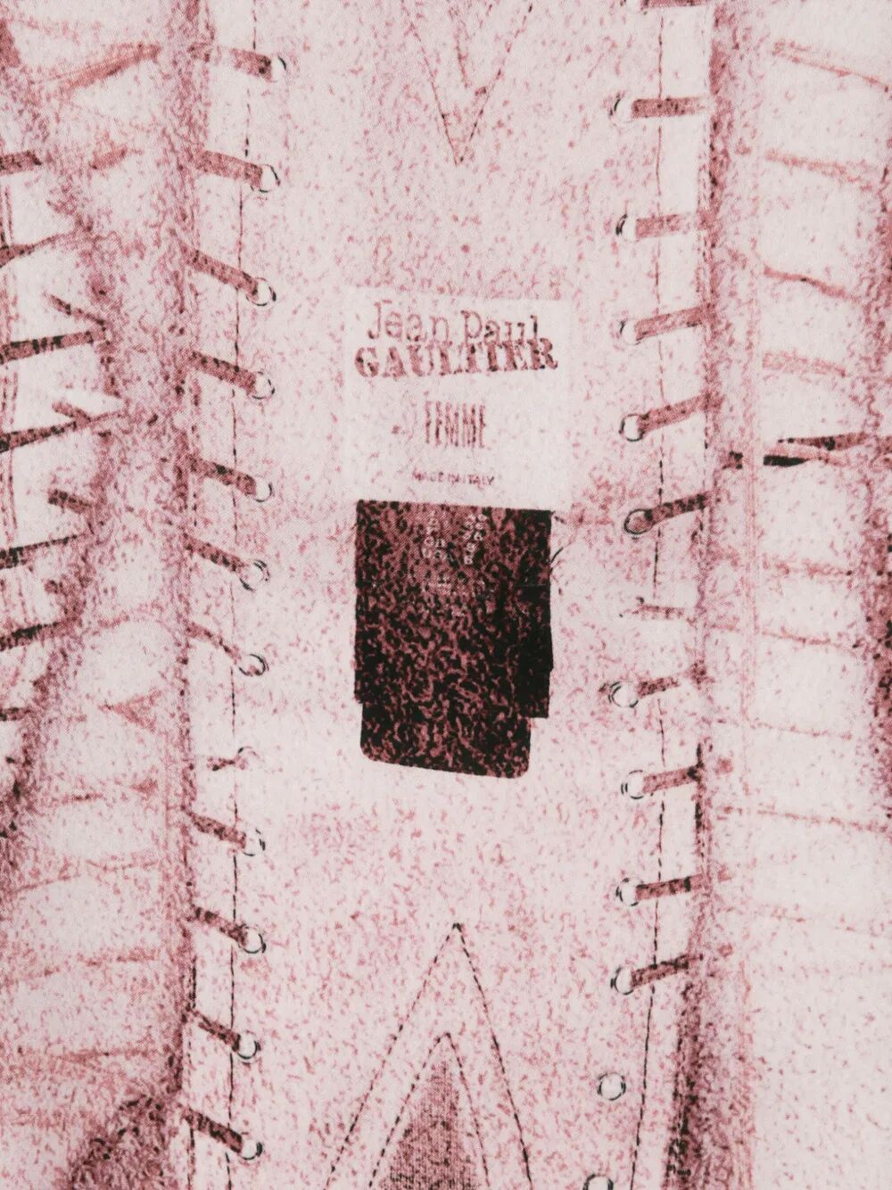 Jean Paul Gaultier Women Draped Long Dress With Trompe L`Œil Print JEAN PAUL GAULTIER