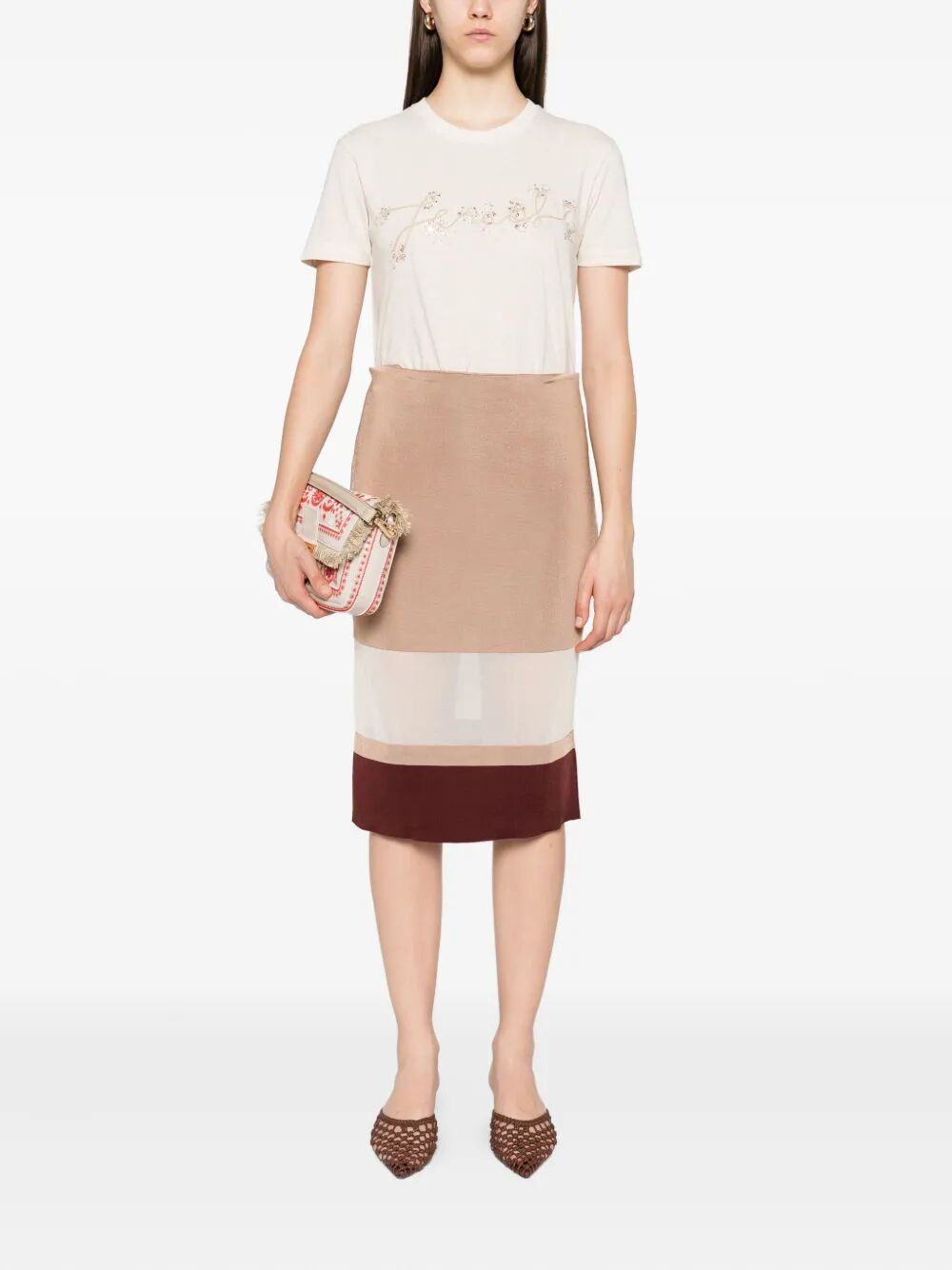Fendi Women T-Shirt Fendi Embr FENDI