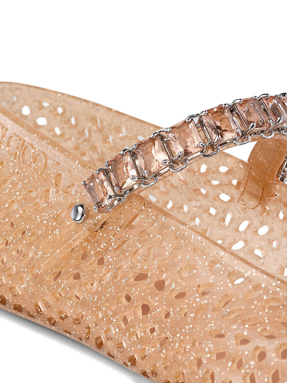 Jimmy Choo Women Clear Jelly Ballerina Flats With Crystal Embellishment JIMMY CHOO