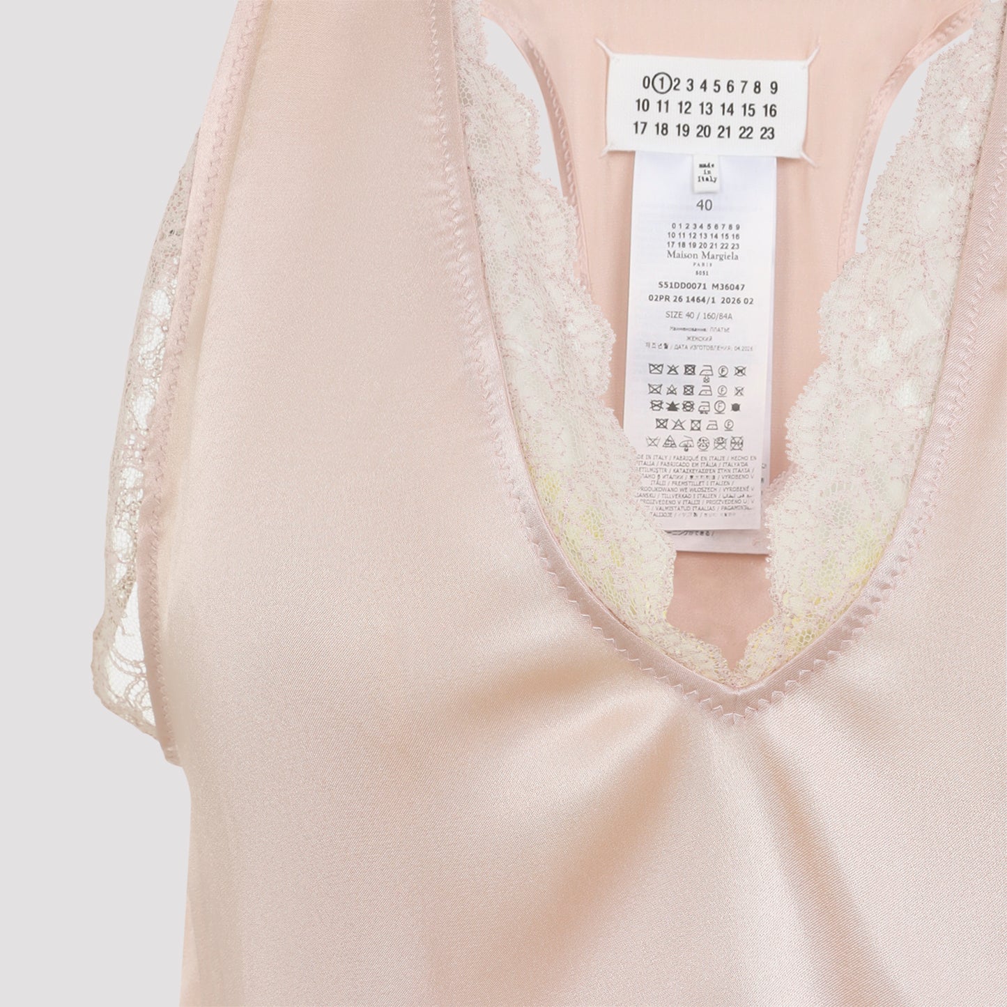 Maison Margela Lace Slip Midi Dress Women MAISON MARGIELA
