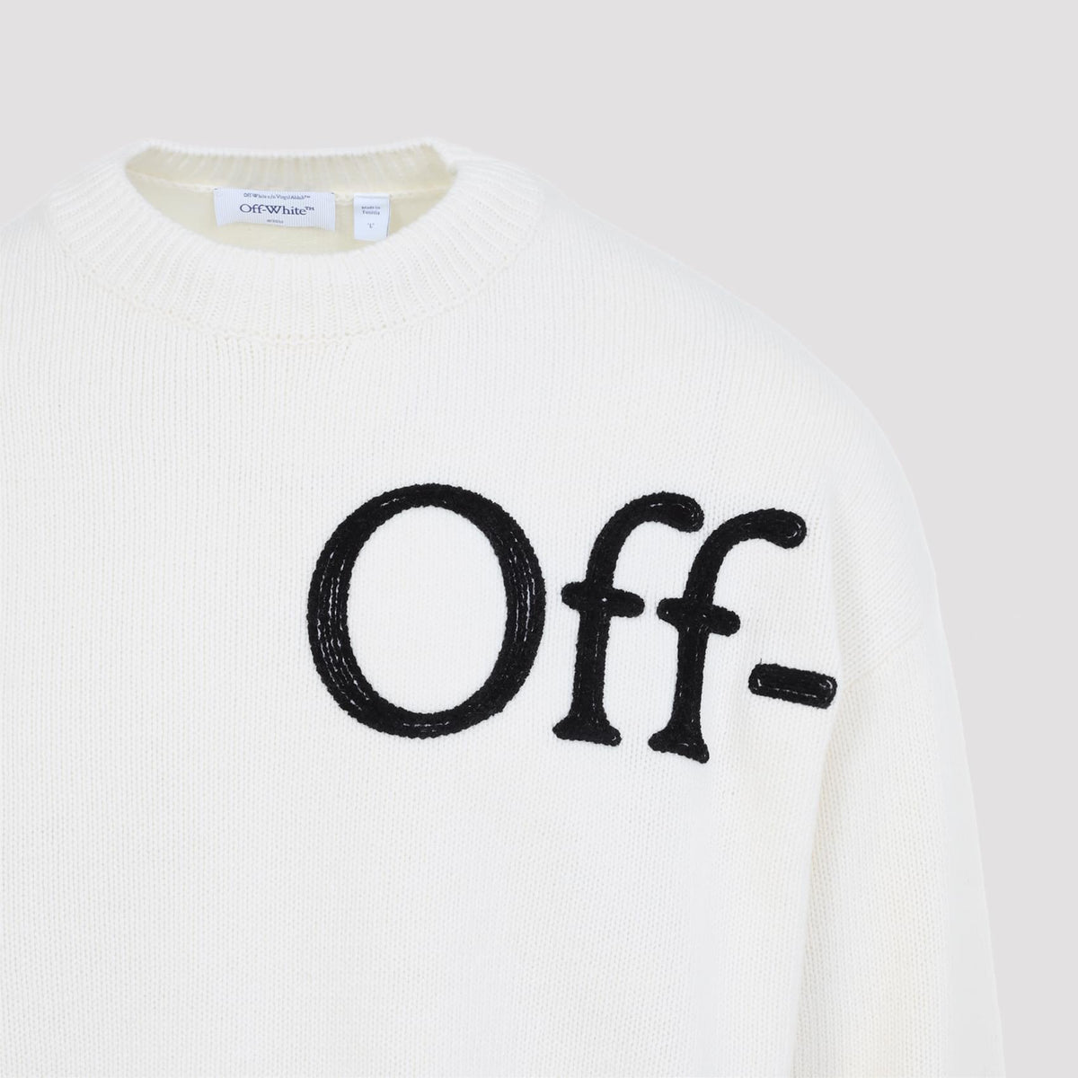 Off White Bookish Shared Knit Crewneck Men OFF-WHITE