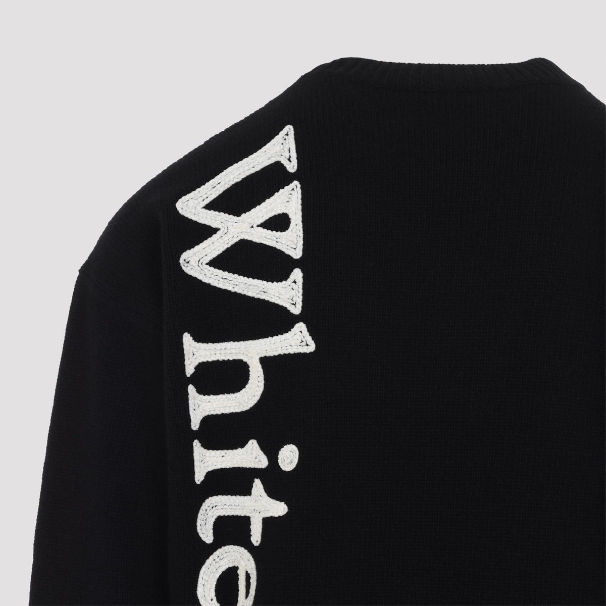Off White Vertical Bookish Knit Crewneck Men OFF-WHITE