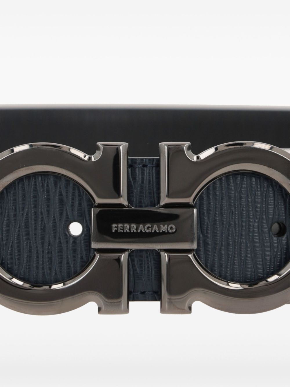 Ferragamo Men Semi-Matt Grained Leather Reversible Gancini Belt FERRAGAMO
