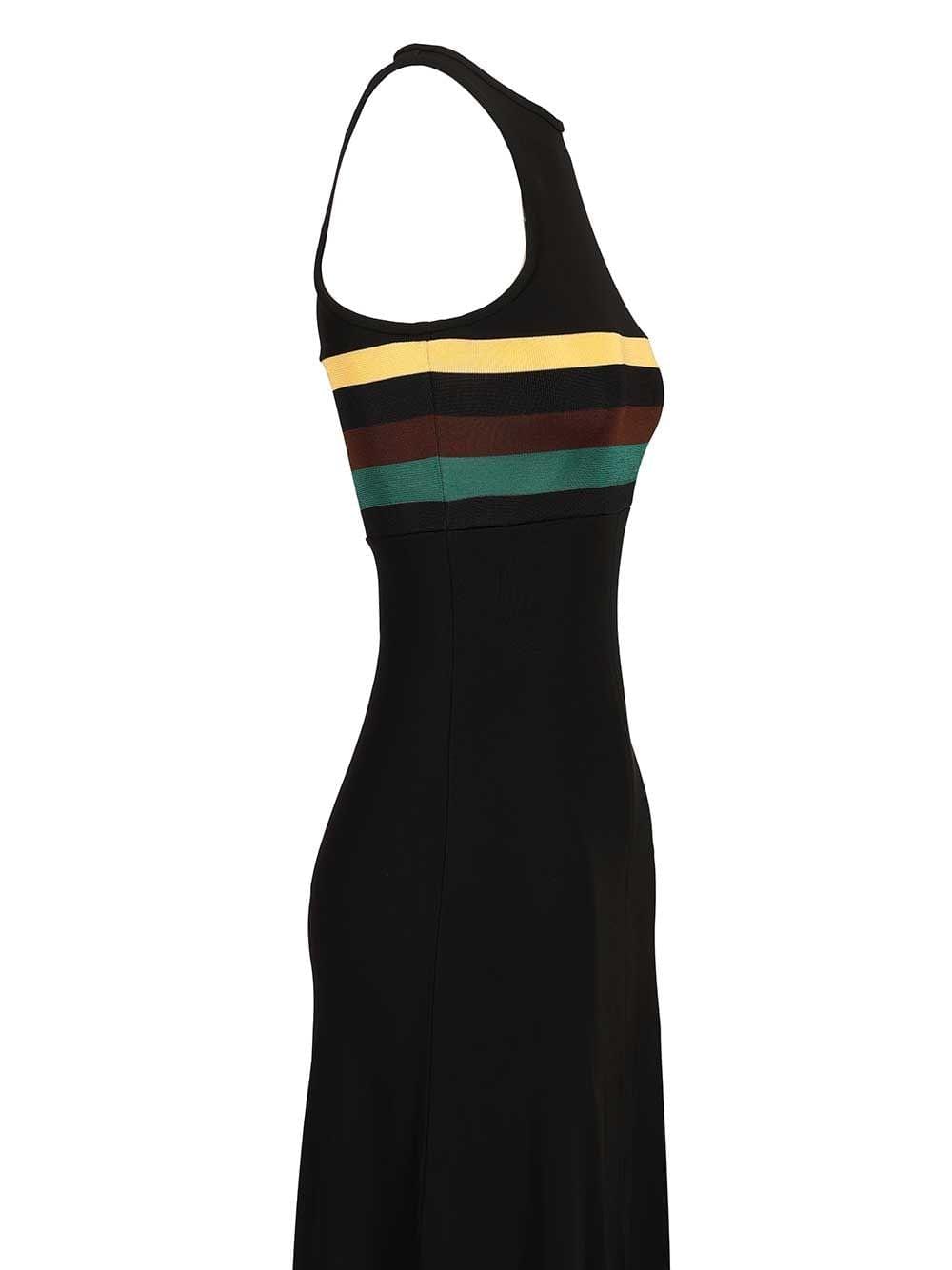 Saint Laurent Women Striped Jersey Crepe Tank Dress SAINT LAURENT