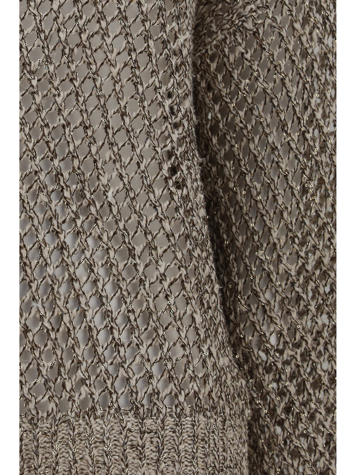 Brunello Cucinelli Women Dazzling Chiné Silk And Linen Open-Knit Sweater BRUNELLO CUCINELLI