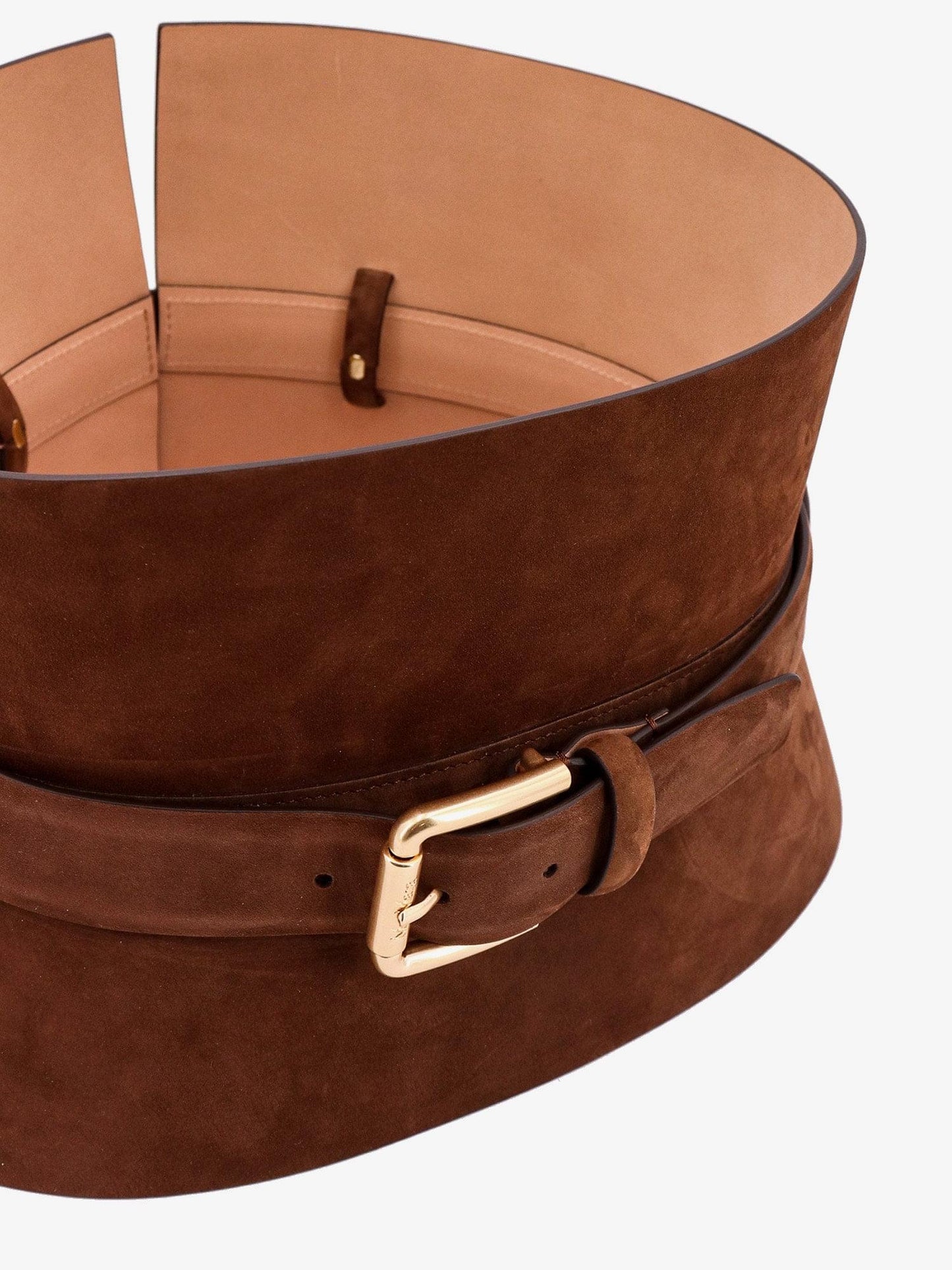 Max Mara Women Brown Nubuck Bustier Belt MAX MARA