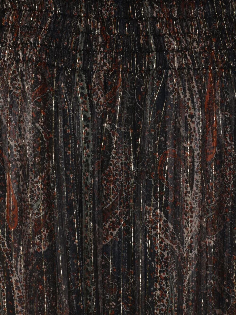 Saint Laurent Women Semi-Sheer Lavallière Maxi Dress In Lurex Paisley SAINT LAURENT