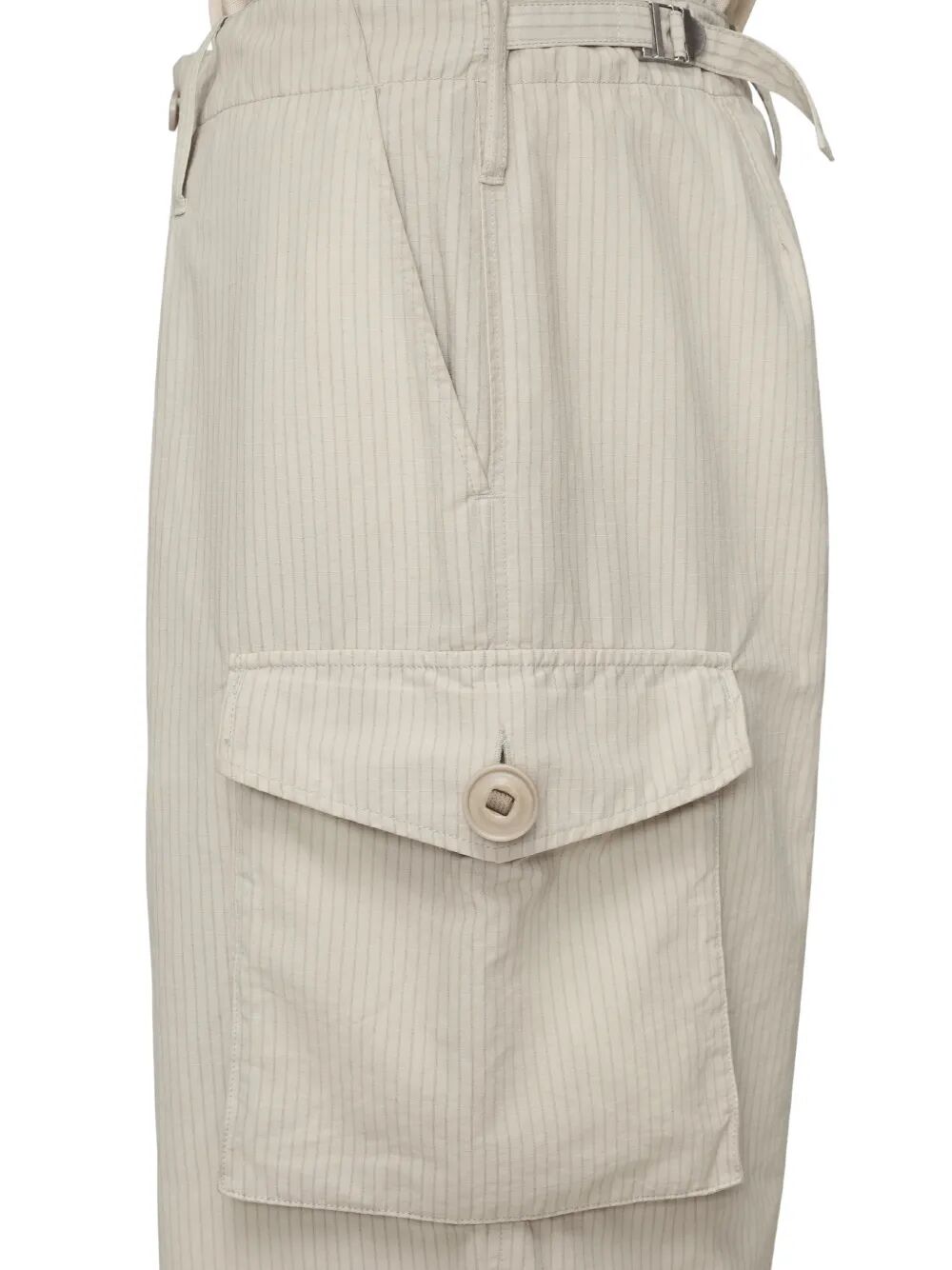 Maison Margiela Men Cotton-Blend Pinstripe Pattern Cargo Trousers MAISON MARGIELA
