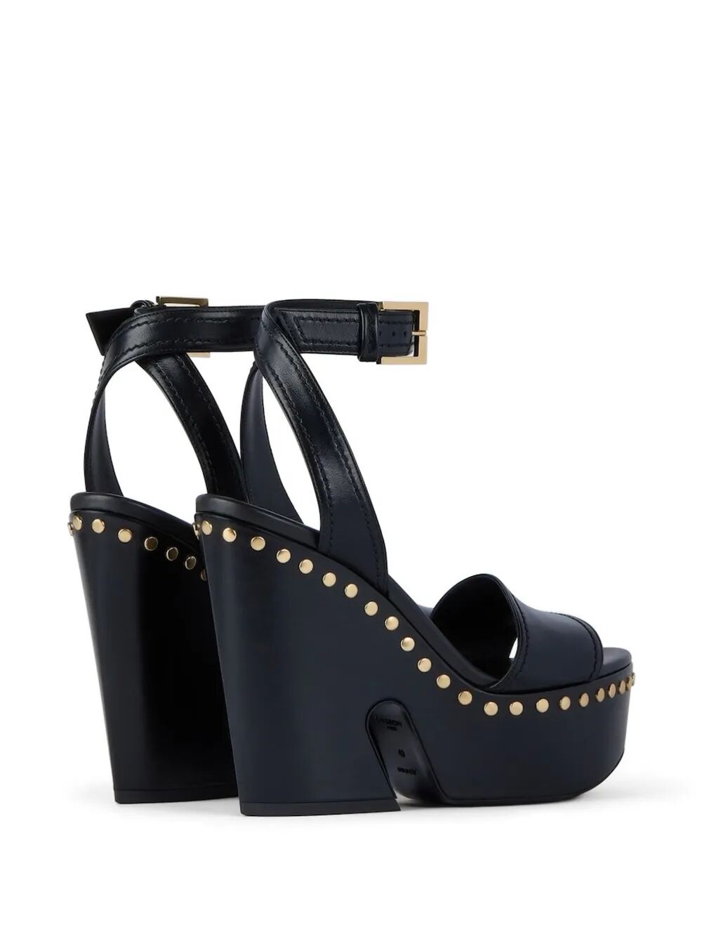 Givenchy Women Clog Leather Platform Sandals With Studs Detail GIVENCHY