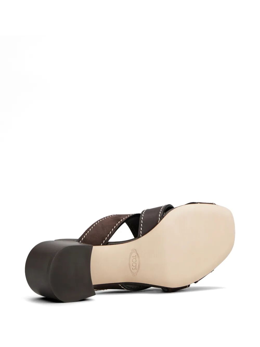 Tod's Women T-Shaped Band Crossing Smooth Leather And Suede Sandals TOD'S