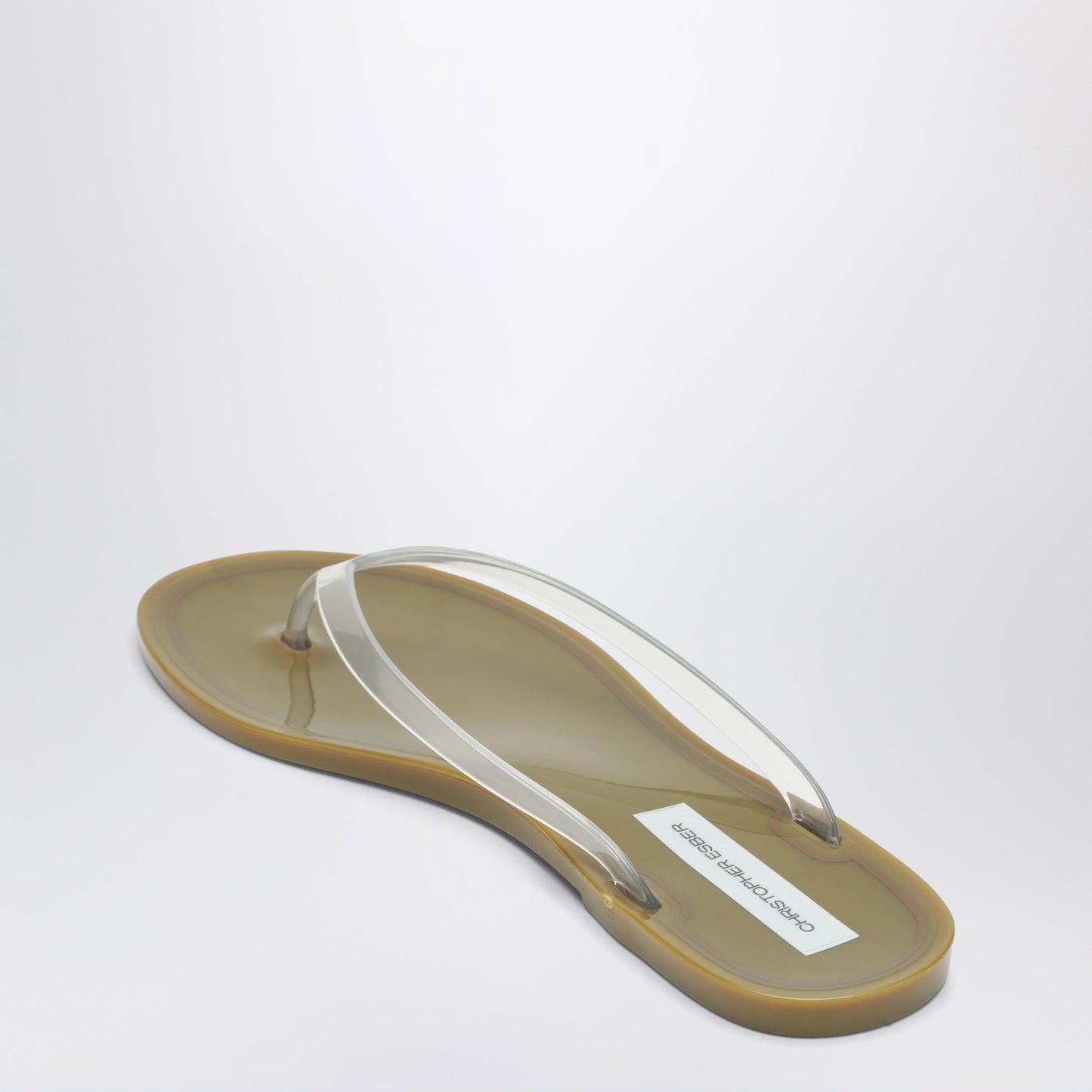 Christopher Esber Jo Thong Sandals In Khaki Clear Women CHRISTOPHER ESBER