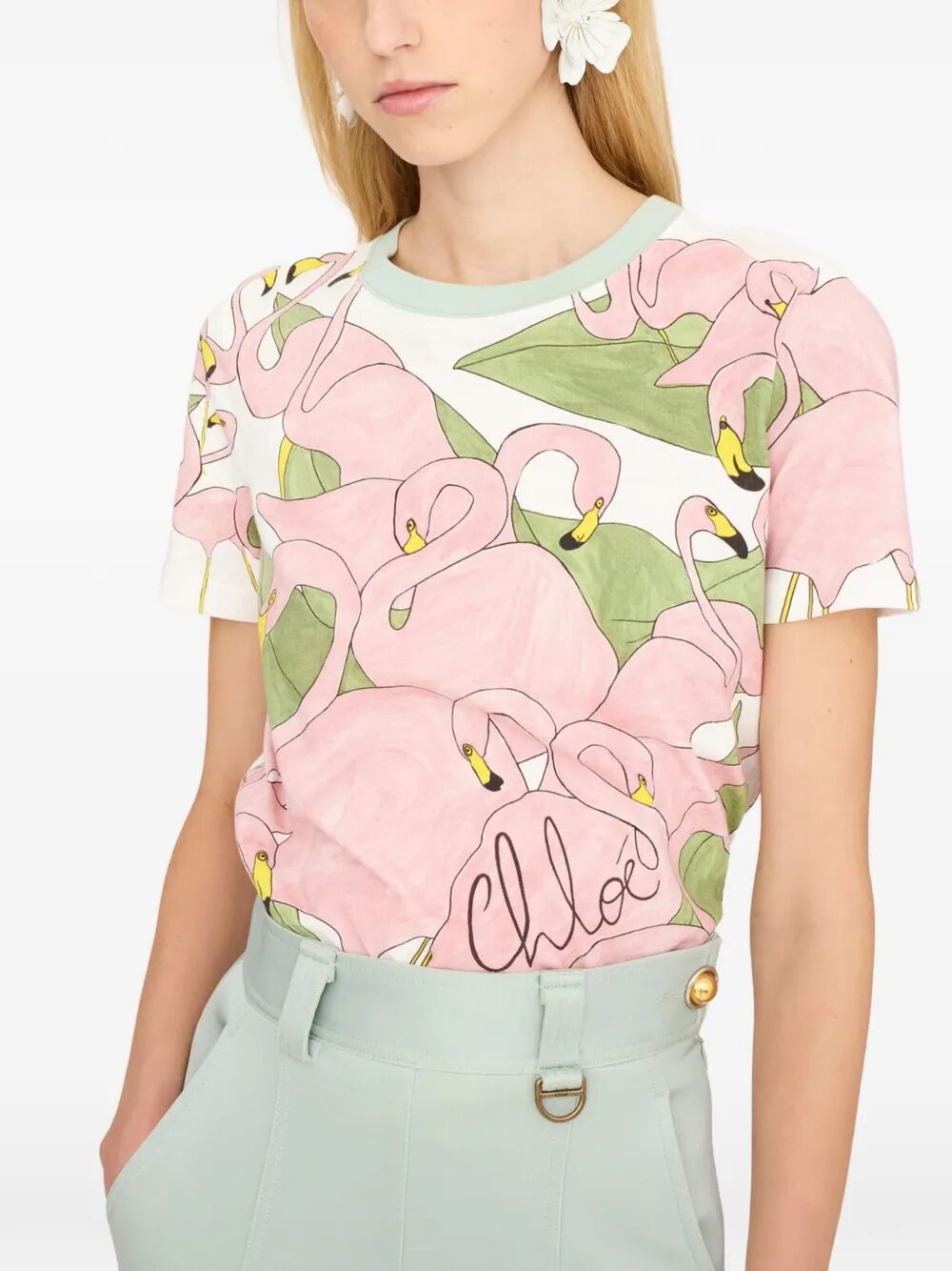 Chloe Women Baby Fit Logo T-Shirt In Cotton Jersey CHLOE