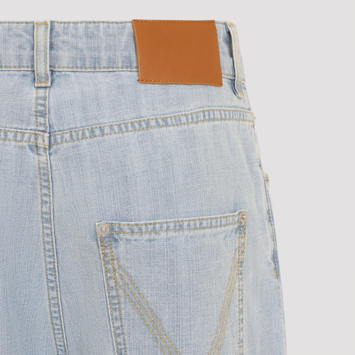 Bottega Veneta Chambray Straight Pants Women BOTTEGA VENETA