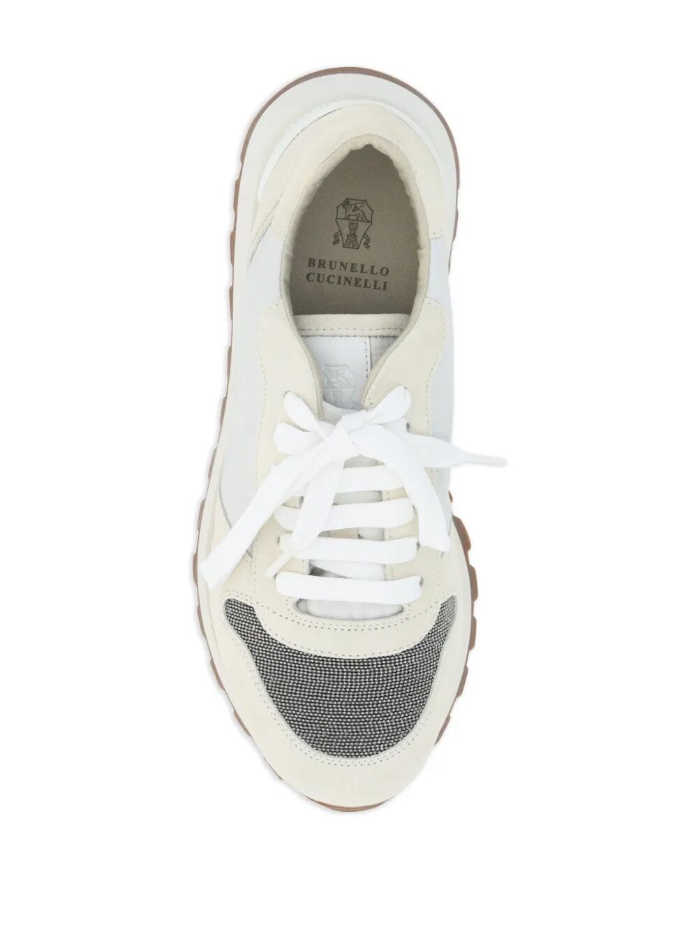 Brunello Cucinelli Women Suede And Techno Fabric Runners With Precious Toe BRUNELLO CUCINELLI