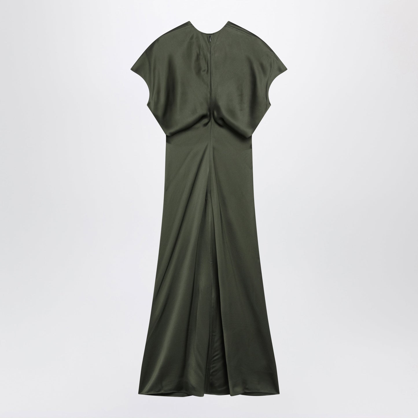 Toteme Dark Green Low-Waisted Viscose Dress Women TOTEME