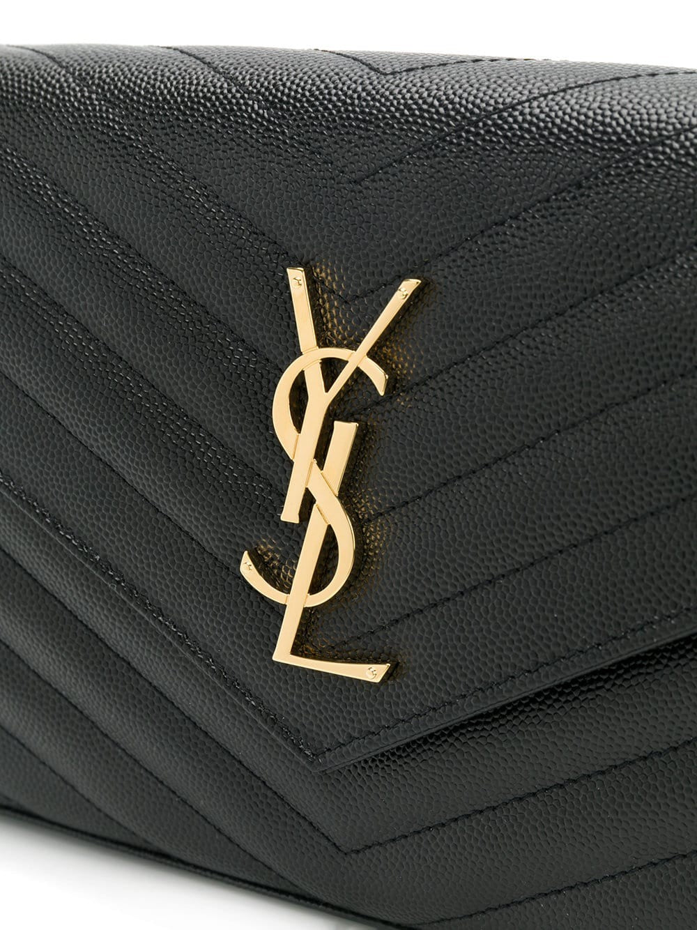 Saint Laurent Women Classic Cassandre Chain Wallet In Grain De Poudre Leather SAINT LAURENT