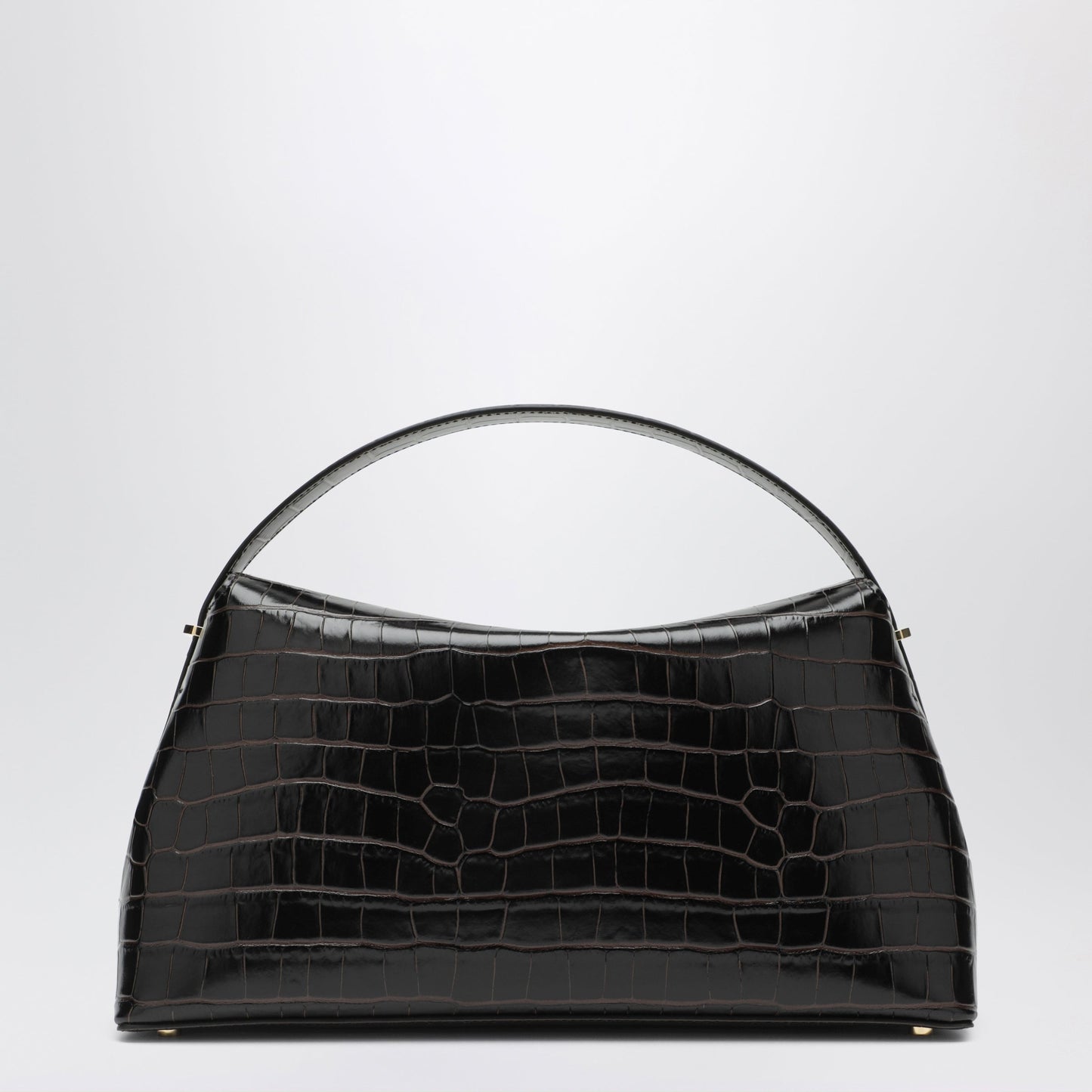 Toteme Everyday Bag In Dark Brown Crocodile-Embossed Leather Women TOTEME