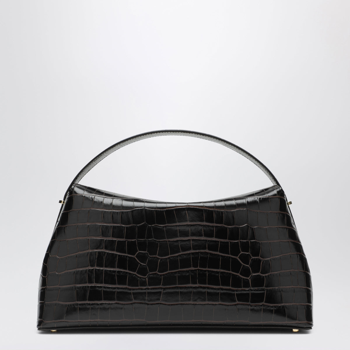 Toteme Everyday Bag In Dark Brown Crocodile-Embossed Leather Women TOTEME