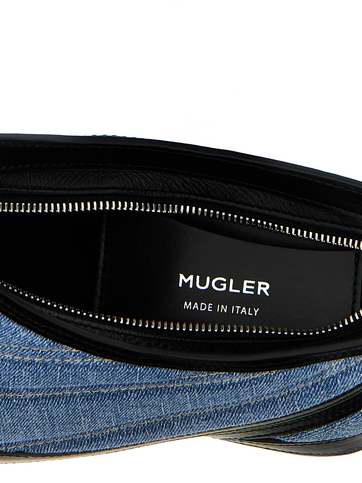 Mugler Women 'Small Denim Spiral Curve 01' Shoulder Bag MUGLER