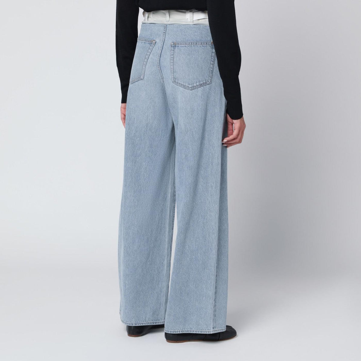 Sacai Blue/Light Grey Two-Tone Jeans Women SACAI