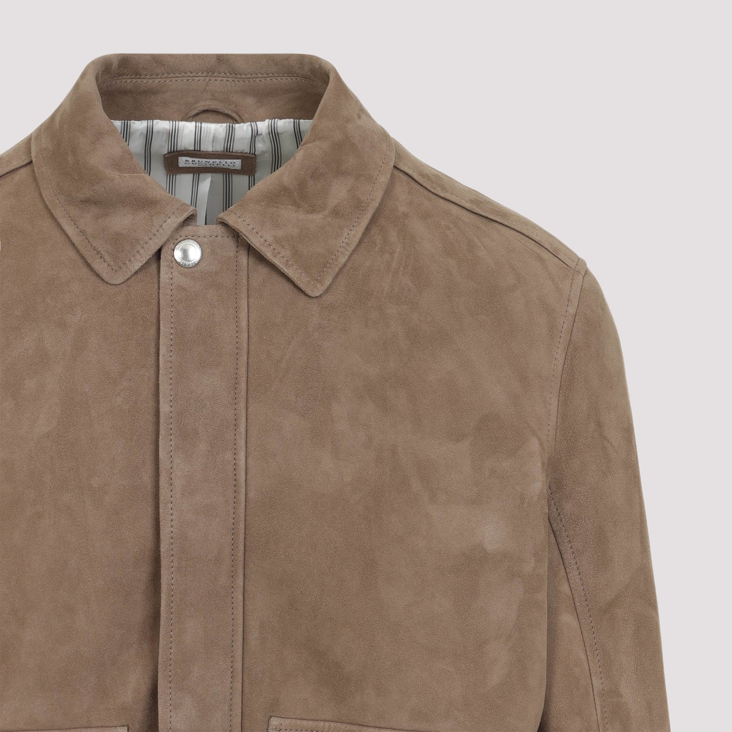 Brunello Cucinelli Leather Bomber Jacket Men BRUNELLO CUCINELLI