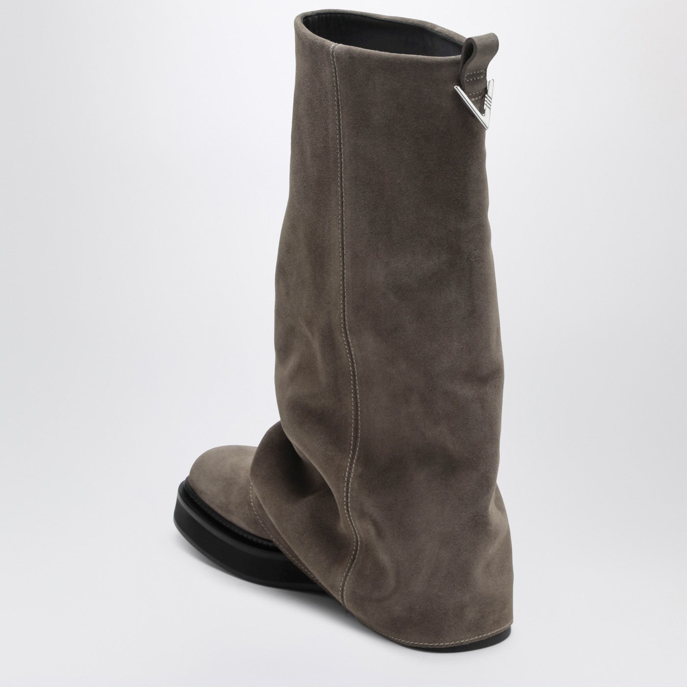The Attico Robin Taupe Suede Combat Boots Women THE ATTICO