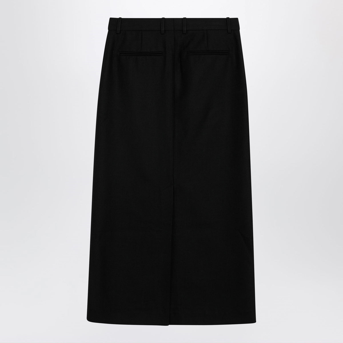 Toteme Black Maxi Skirt In Wool Blend Women TOTEME