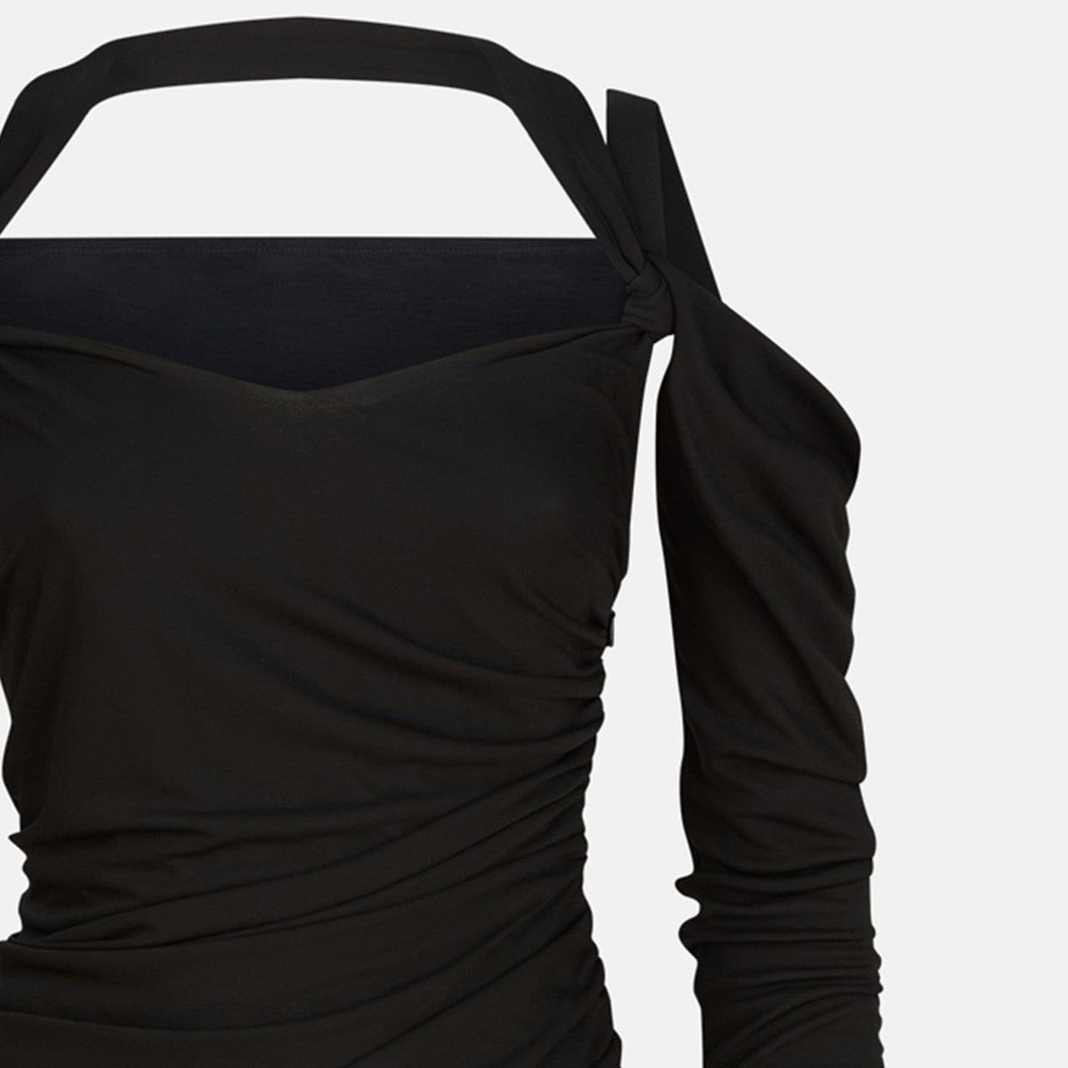 The Attico Black Midi Dress In Viscose Crãªpe Women THE ATTICO